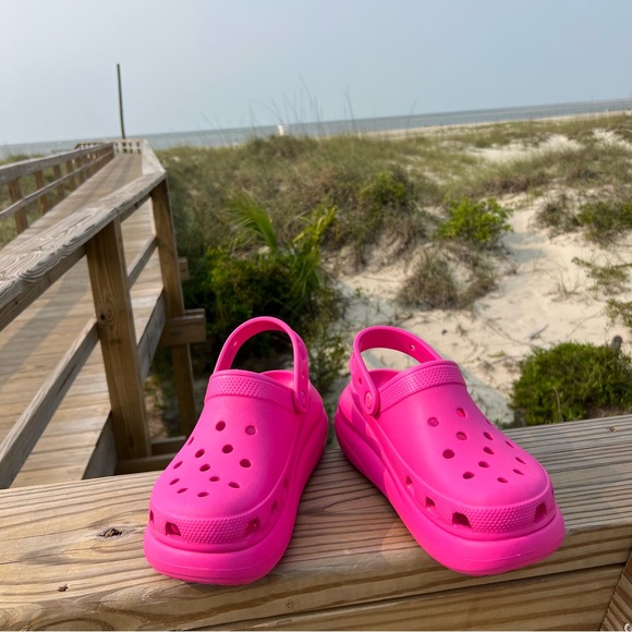 Pink Platform Crocs - Picture 2 of 4